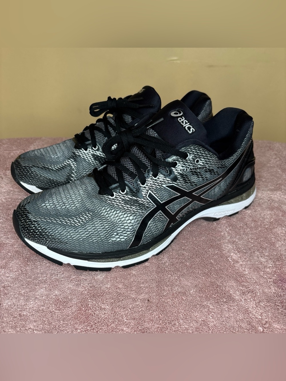 Asics Mens Gel Nimbus 20 T802N Gray Running Shoes Sneakers Size 11